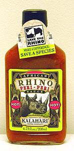 African Rhino Hot Peri Peri Pepper Sauce
