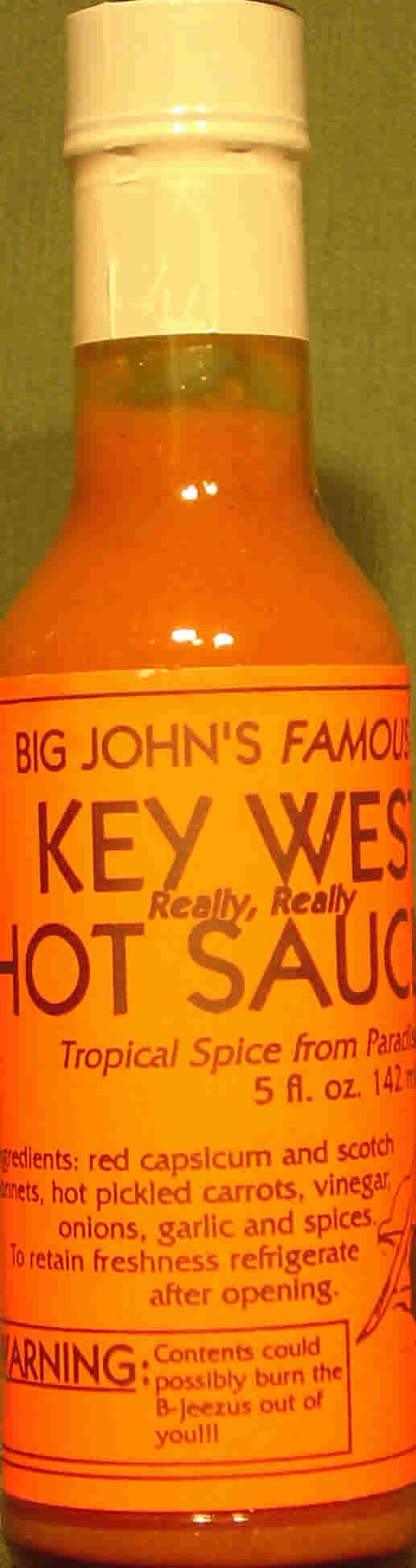 Big John's Famous Key West Really Hot Red